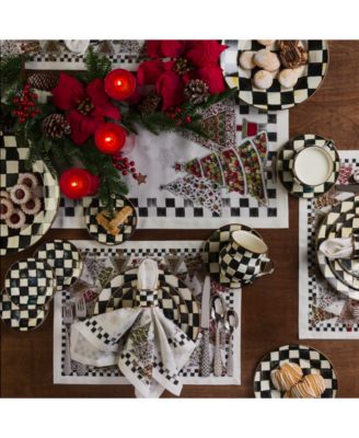 Courtly Check Napkin Rings, Set of 4