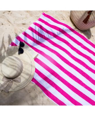 Cali Cabana Striped Soft Cotton 4 Pack Beach Towels, 30x60 in