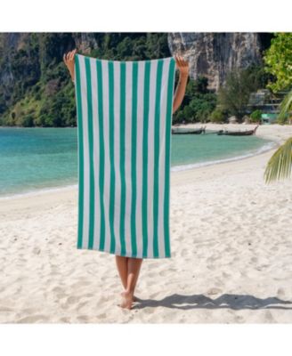 Cali Cabana Striped Soft Cotton 4 Pack Beach Towels, 30x60 in