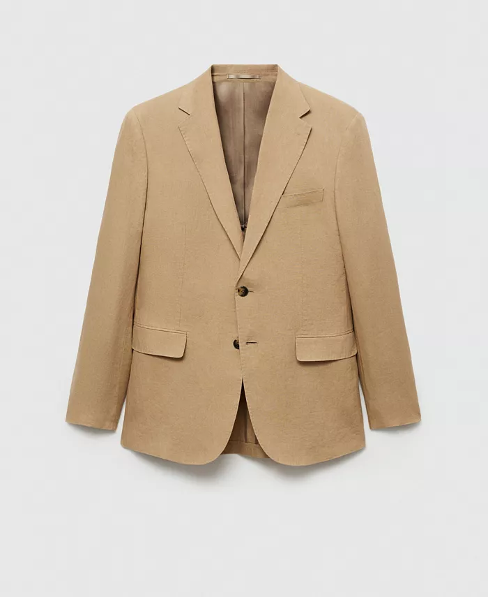 Men's Linen Slim-Fit Suit Blazer - thumbnail 10