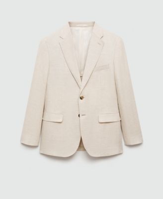 Men's Linen Slim-Fit Suit Blazer