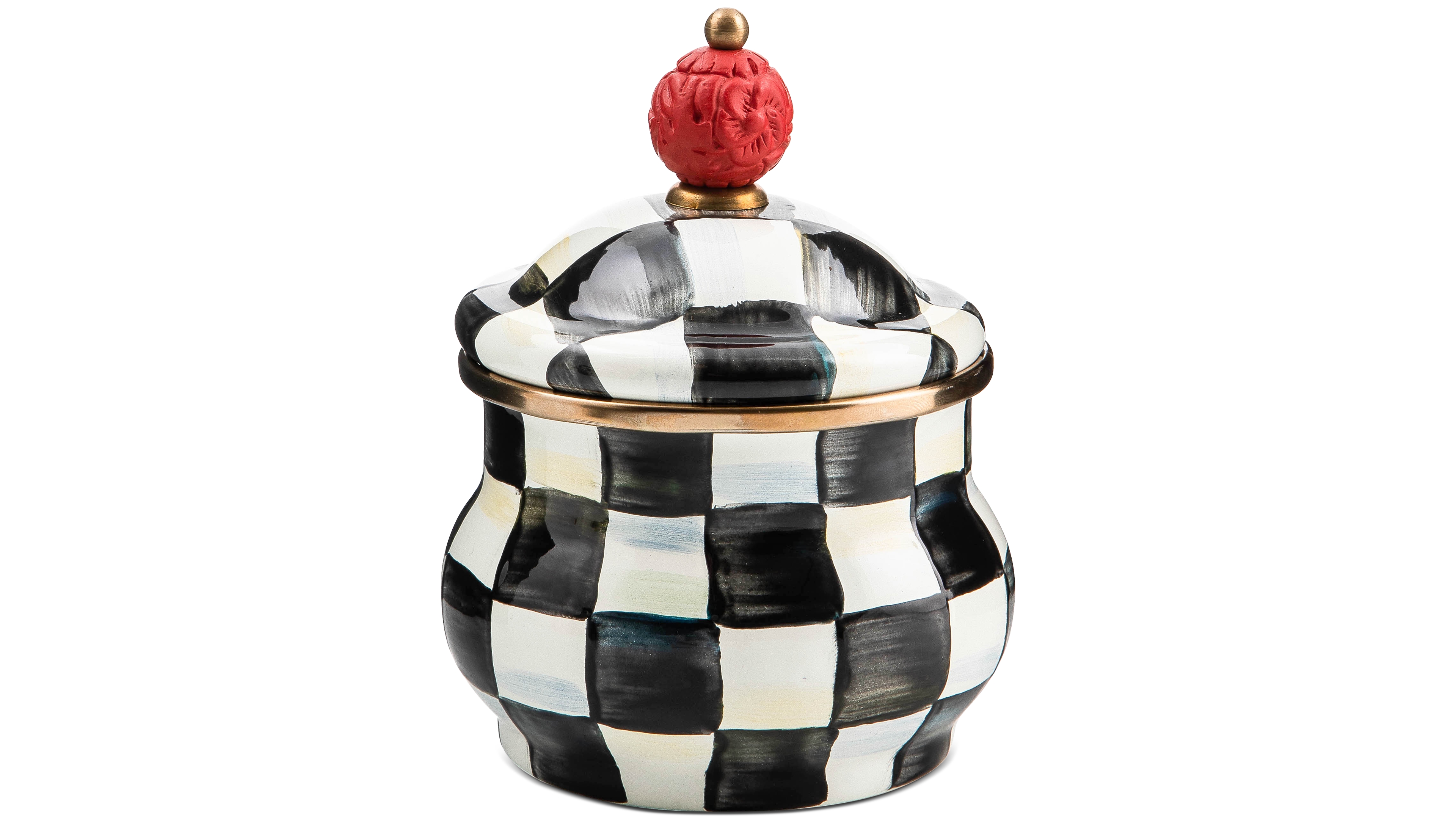 Mackenzie-Childs Courtly Check Lidded Sugar Bowl