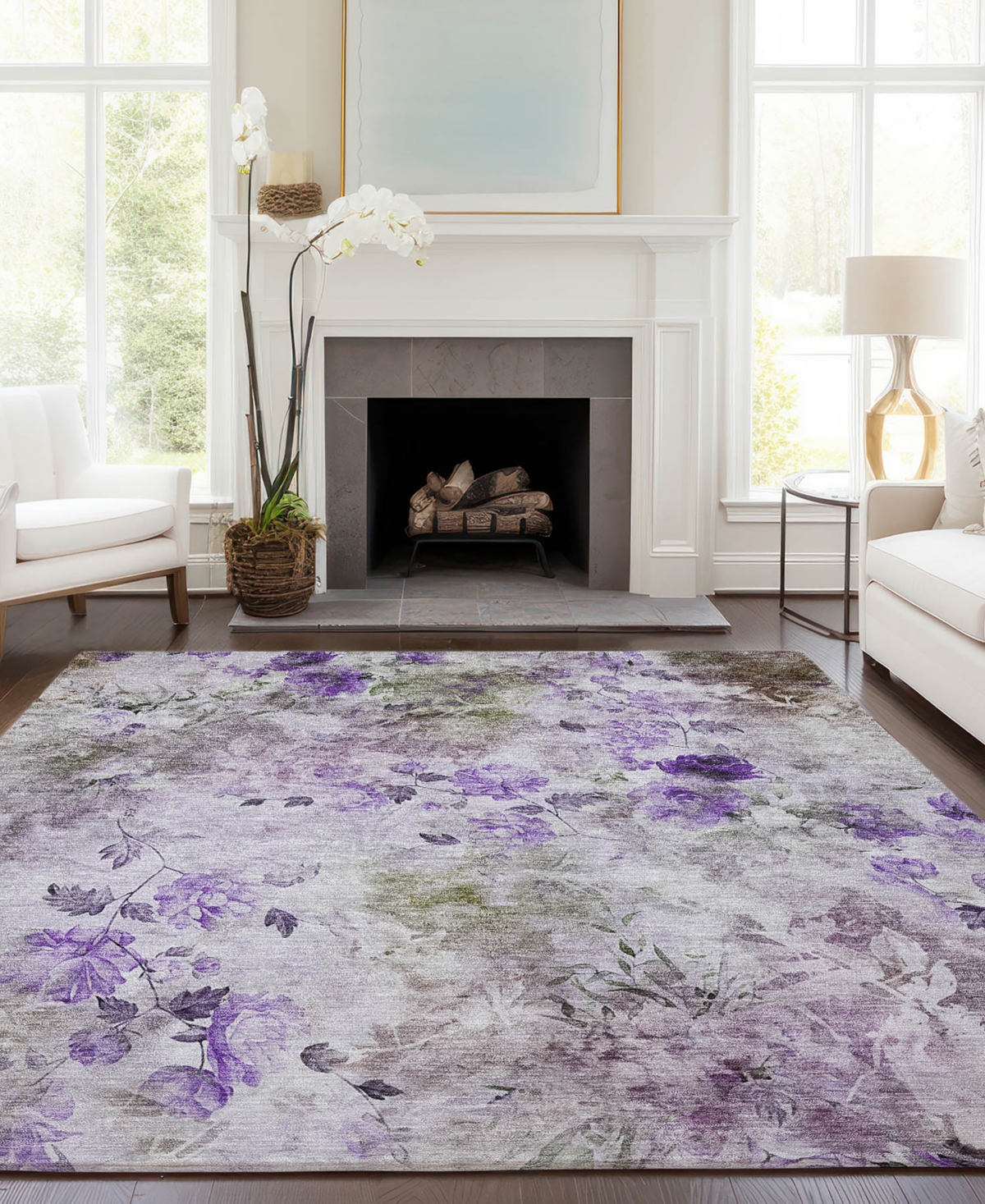Addison Chantille Acn724 9'x12' Area Rug In Purple