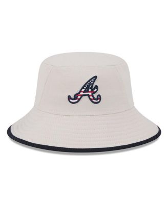 Men's Khaki Atlanta Braves 2024 Fourth of July Bucket Hat