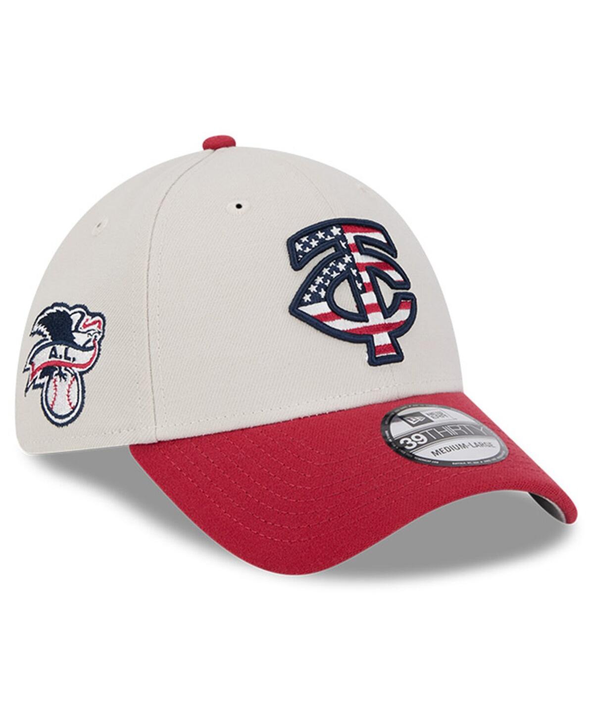 NEW ERA MEN'S RED MINNESOTA TWINS 2024 FOURTH OF JULY 39THIRTY FLEX HAT 