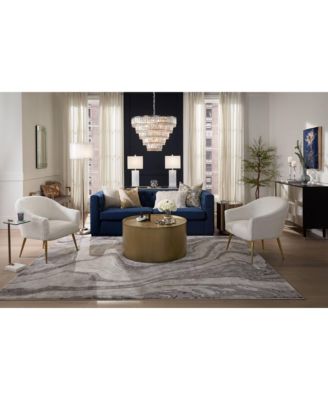 Roxie Modern Floor Lamp Standing 65 1/2" Tall Brushed Nickel Sheer Linen Double Drum Shade for Living Room Bedroom Office House