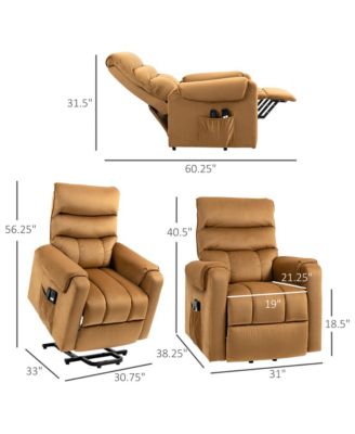 Upholste Massage Recliner Power Lift Vibrating Lounge Chair,
