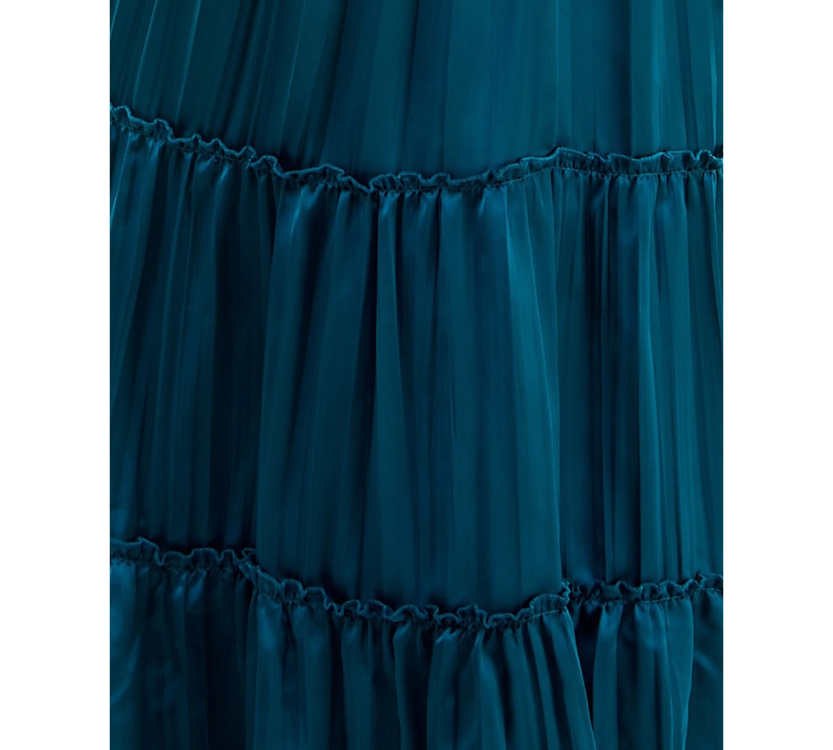 Crystal Doll Juniors' Puff-Sleeve Crinkle Satin Dress