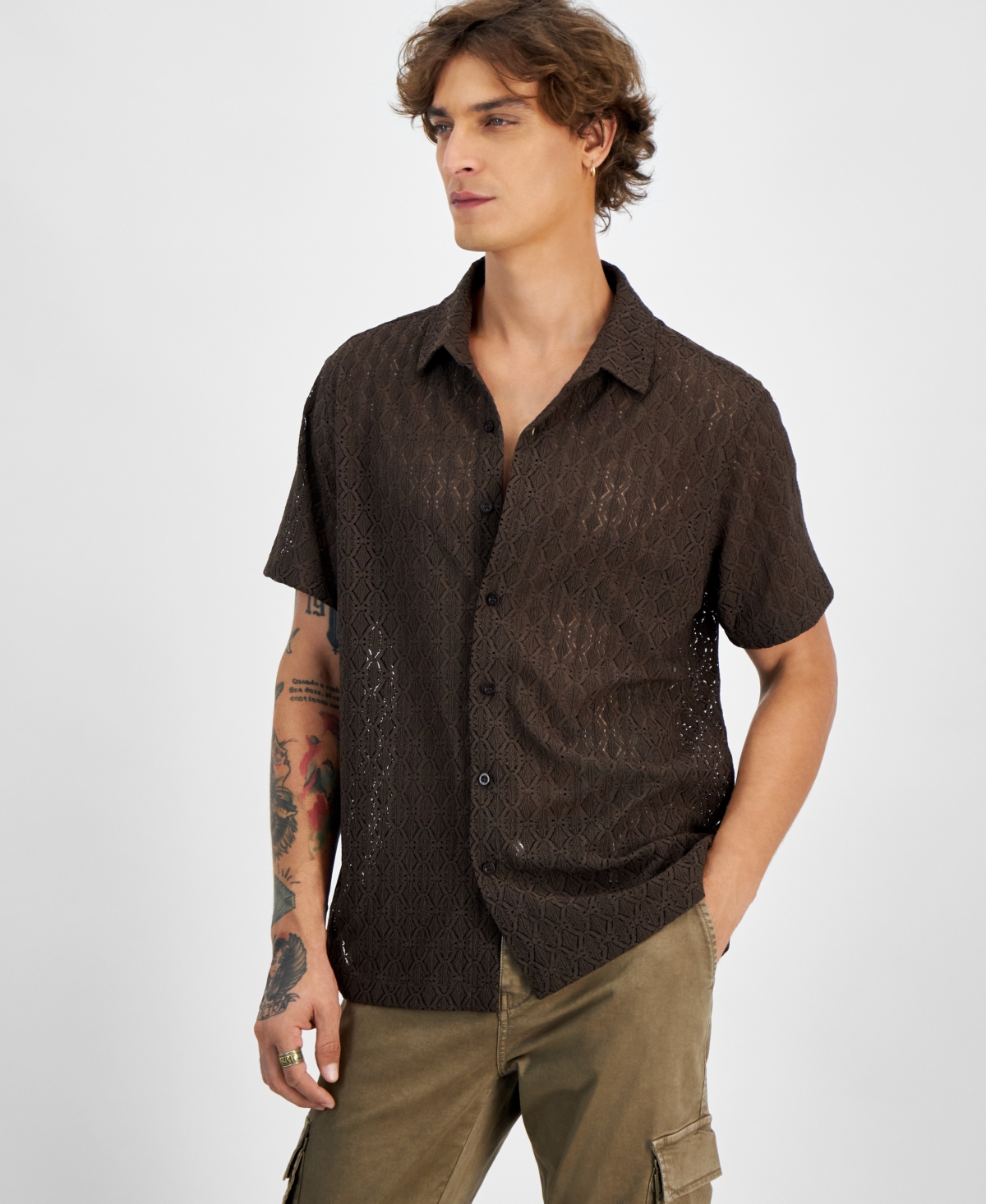 Guess button up best sale