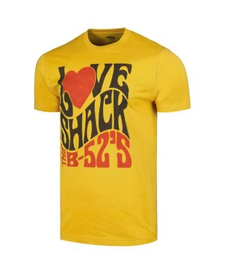 Men's Gold The B-52's Love Shack Graphic T-Shirt