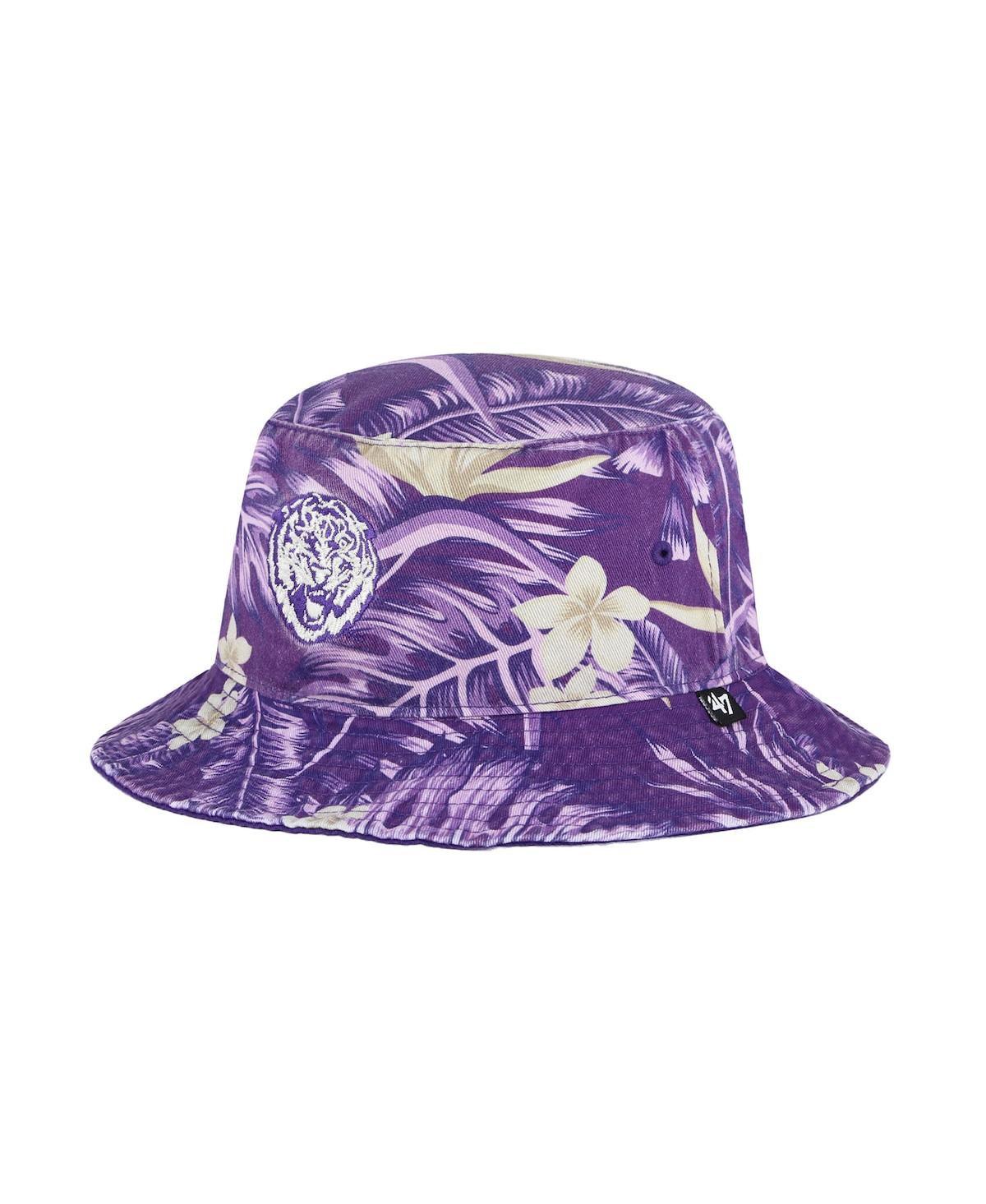 47 Brand Men's Purple Lsu Tigers Tropicalia Bucket Hat In Purple