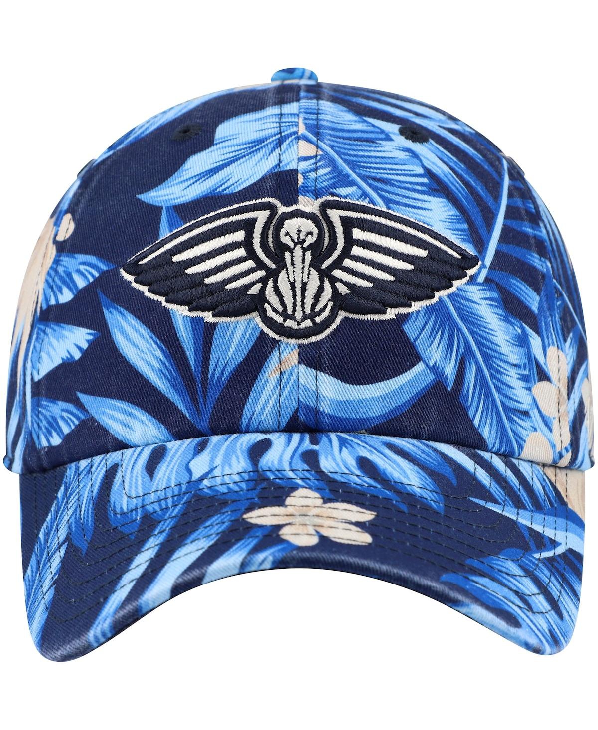 47 Brand Men's Navy New Orleans Pelicans Tropicalia Floral Clean Up Adjustable Hat In Navy