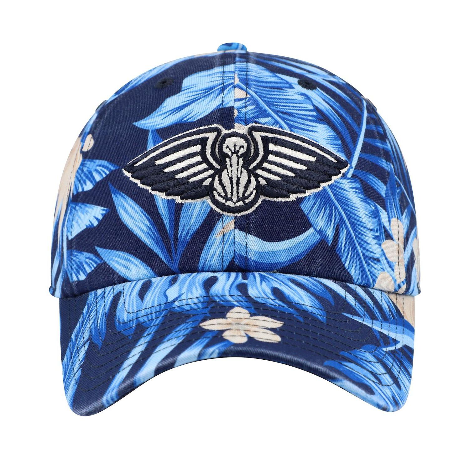 Men's Navy New Orleans Pelicans Tropicalia Floral Clean Up Adjustable Hat