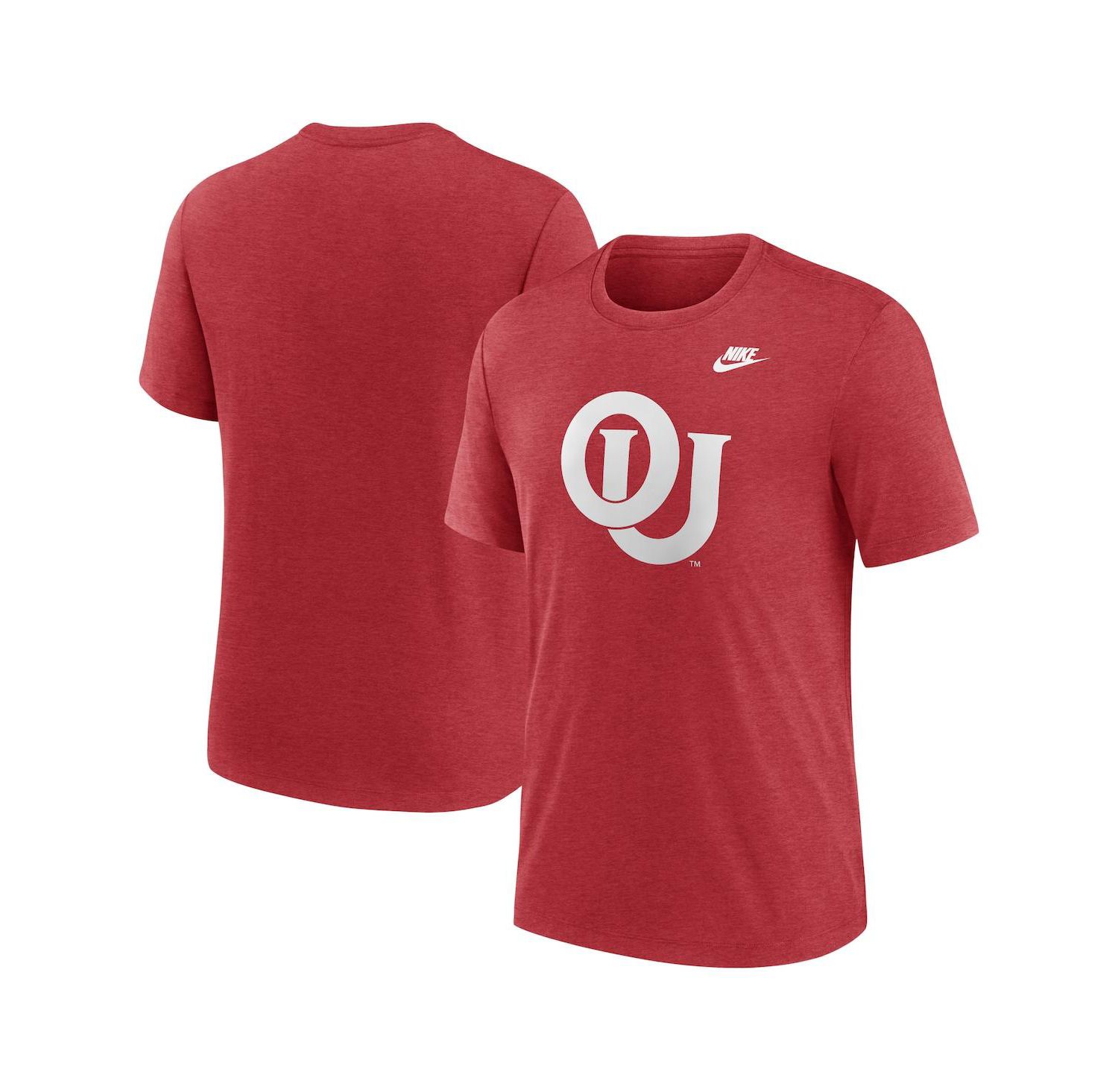 Men's Heather Crimson Oklahoma Sooners Blitz Evergreen Legacy Primary Tri-Blend T-Shirt