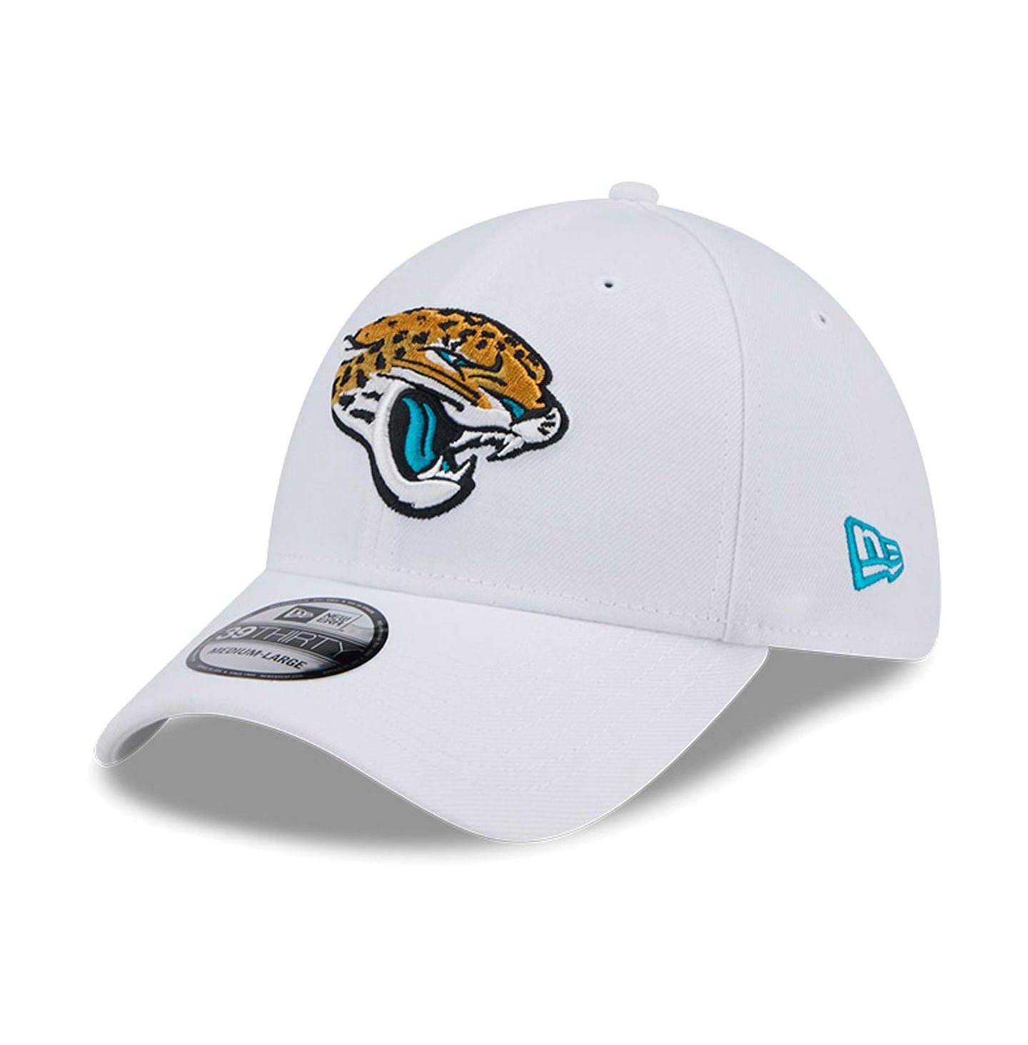 Мужская кепка New Era White Jacksonville Jaguars Main 39THIRTY Flex Hat — фото 1