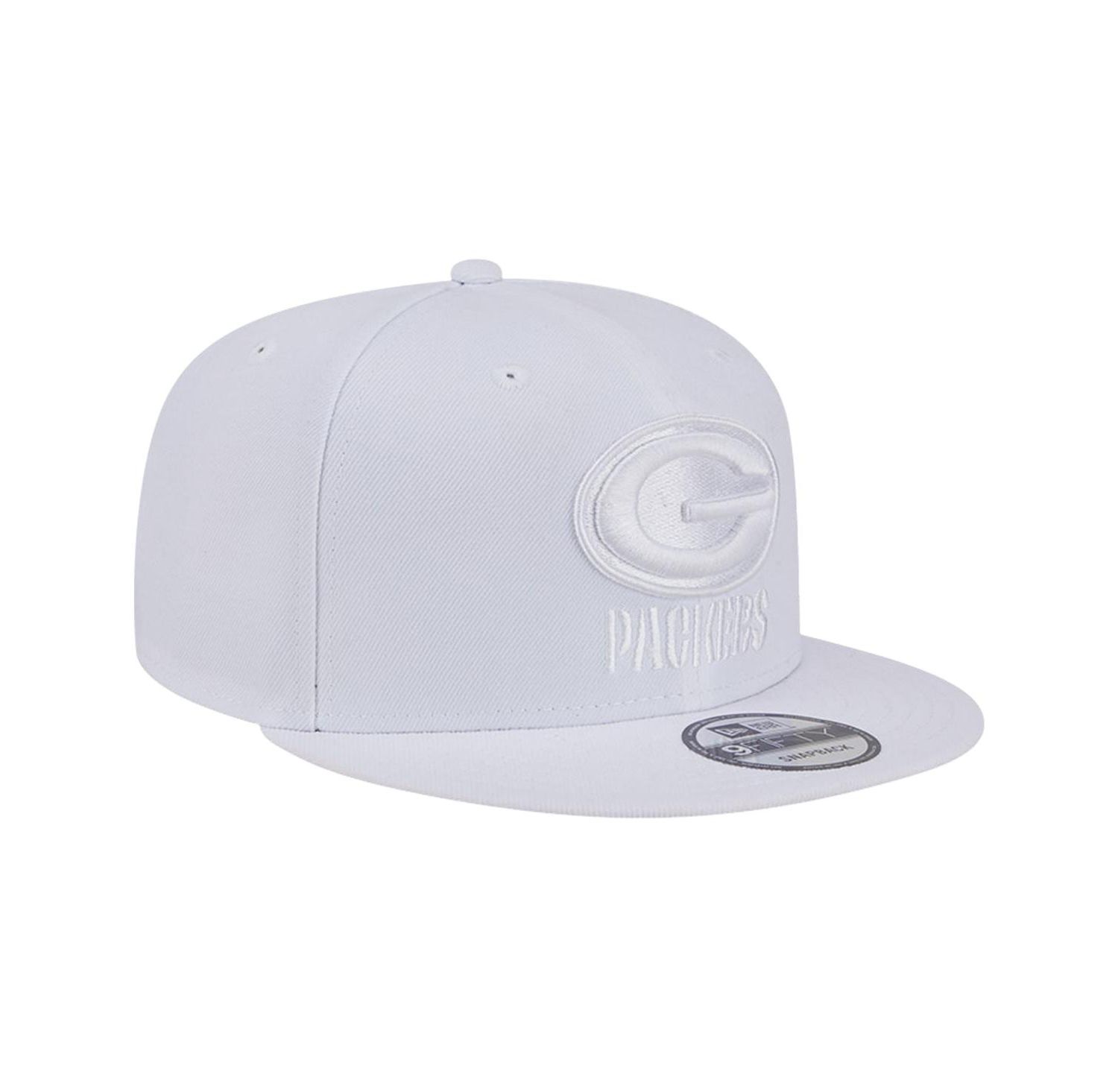 Men's Green Bay Packers Main White on White 9FIFTY Snapback Hat