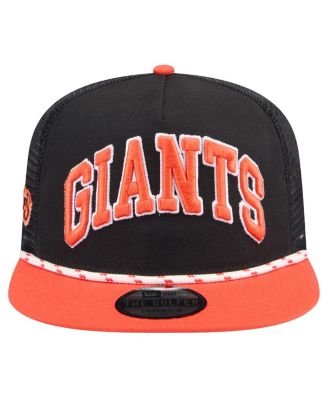 Men's Black San Francisco Giants Throwback Meshback Golfer Hat