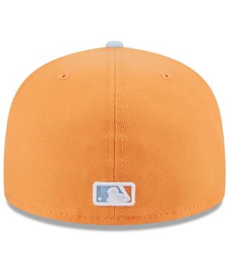 Men's Orange/Light Blue Los Angeles Dodgers Spring Color Basic Two-Tone 59FIFTY Fitted Hat