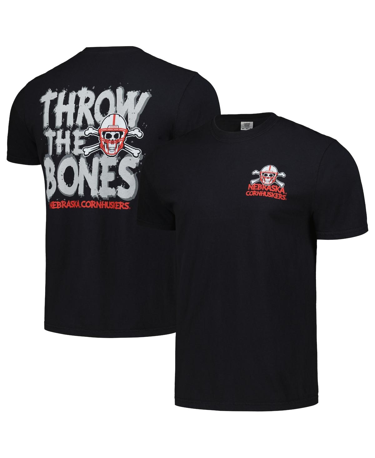 Image One Men's And Women's Black Nebraska Huskers Hyper Local Throw The Bones T-shirt In Black