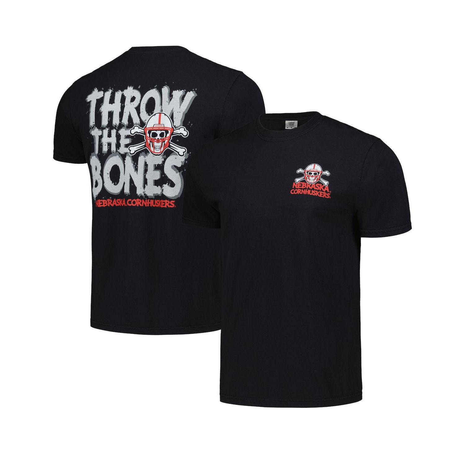 Men's and Women's Black Nebraska Huskers Hyper Local Throw the Bones T-Shirt