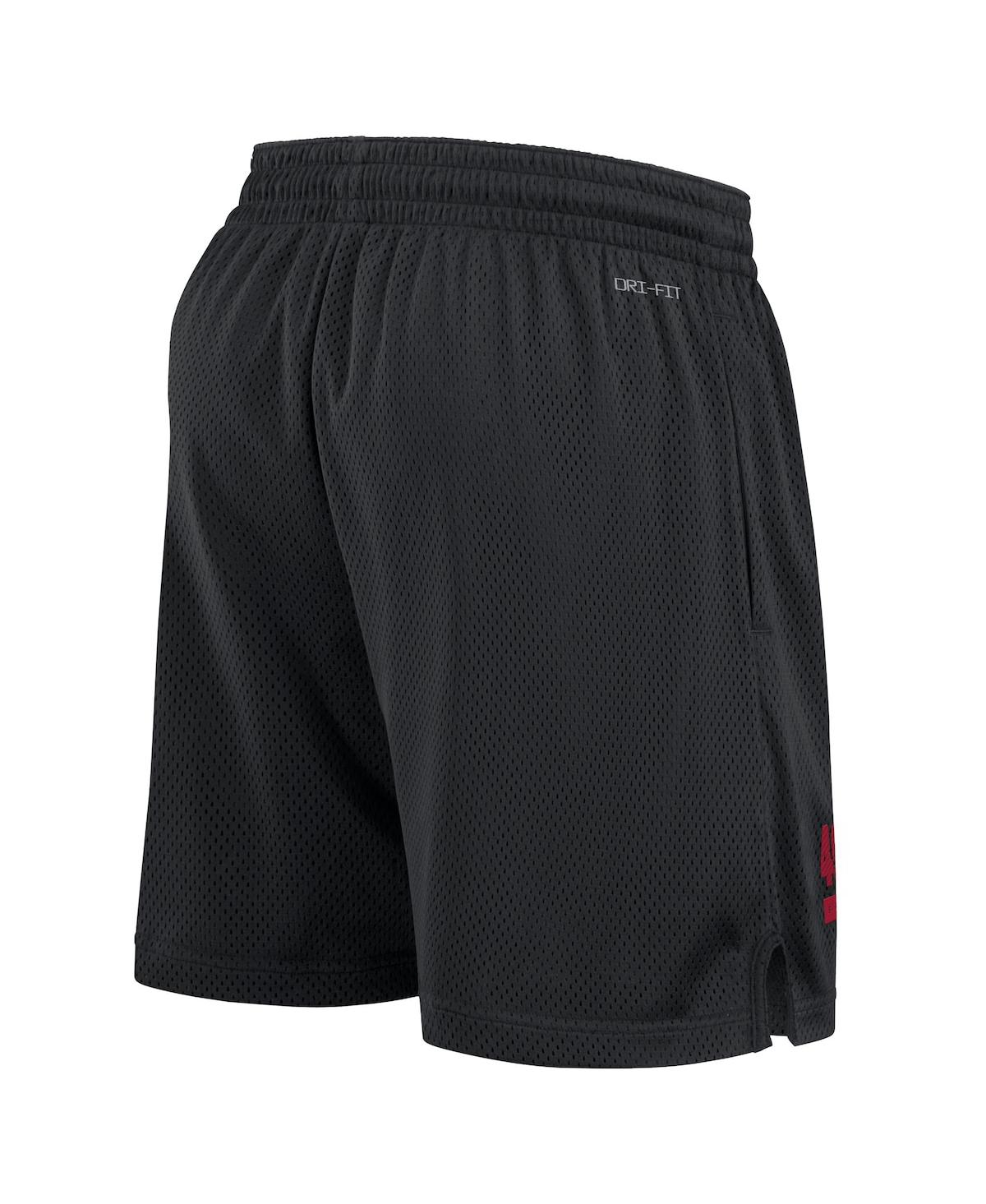 Nike Men'sSan Francisco 49ers 2024 Sideline Performance Mesh Shorts - Black, Red