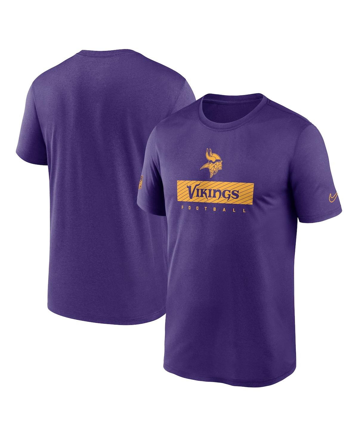 NIKE MEN'S PURPLE MINNESOTA VIKINGS SIDELINE LEGEND PERFORMANCE T-SHIRT