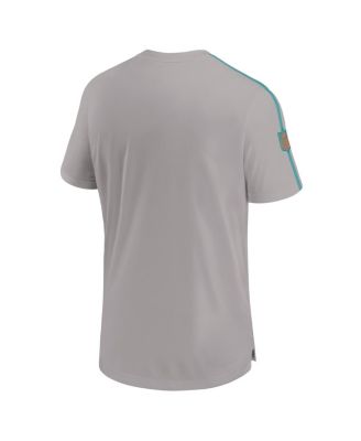 Men's Gray Miami Dolphins 2024 Sideline Coach UV Performance T-Shirt