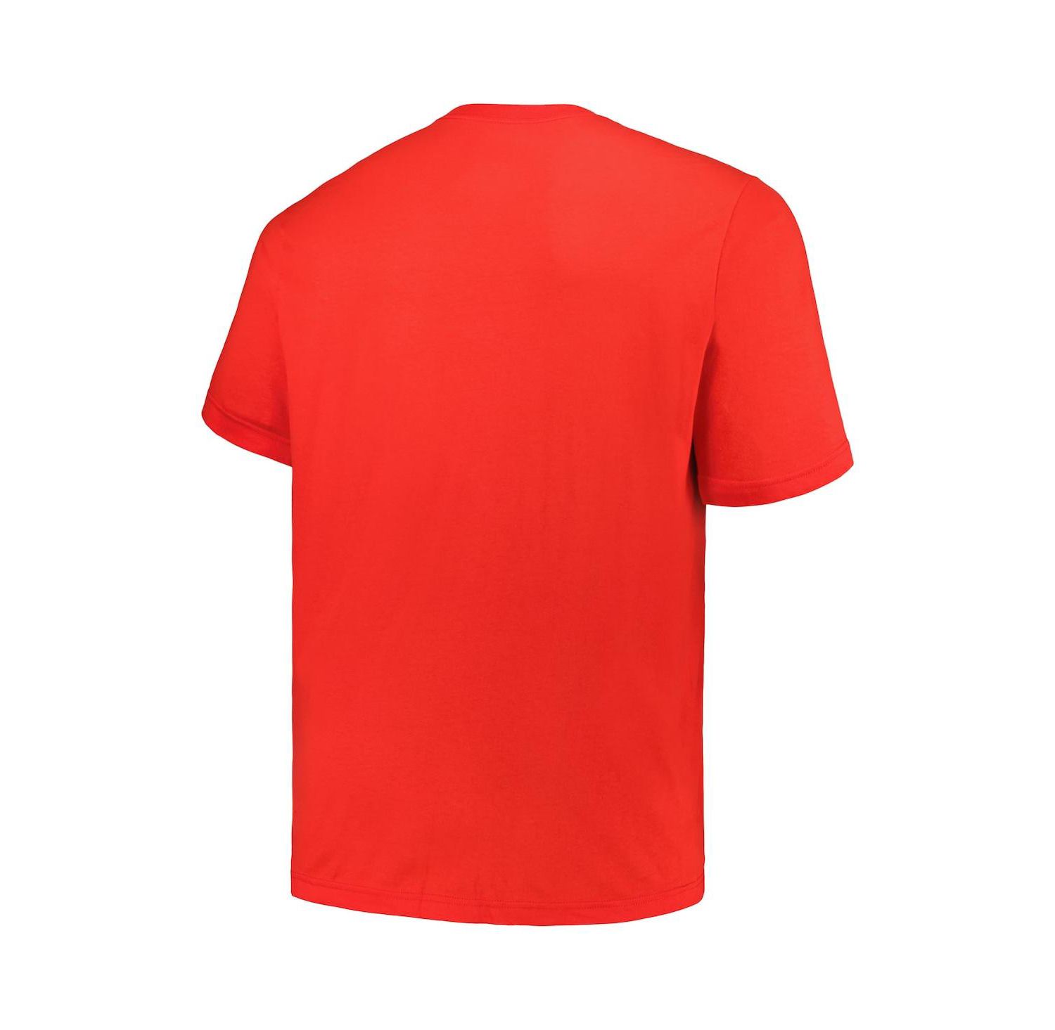 Men's Red Miami Heat Big & Tall Hardwood Classics Vintage-like Logo T-Shirt