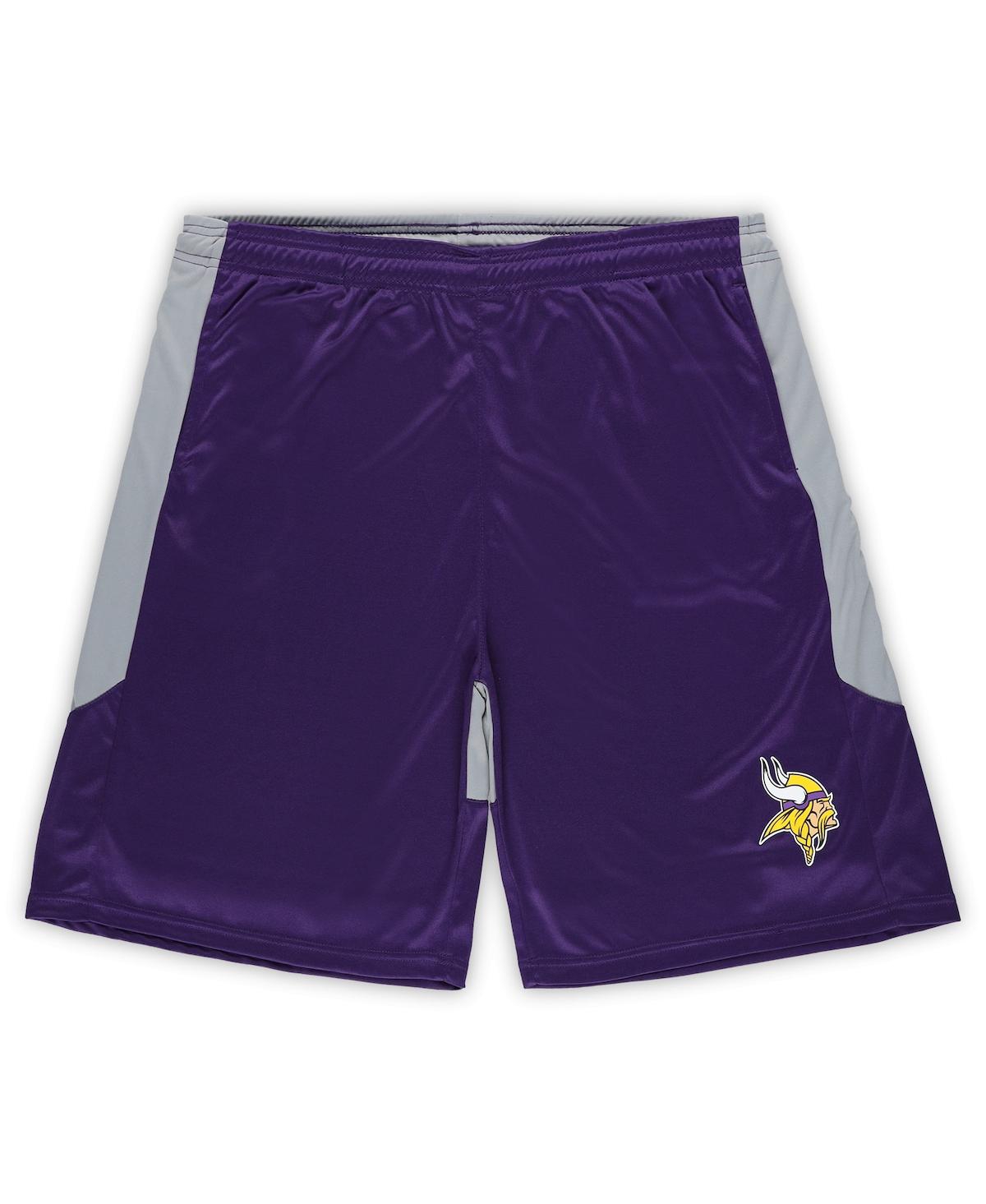 Fanatics Men'sMinnesota Vikings Big Tall Team Logo Shorts - Purple, Silver