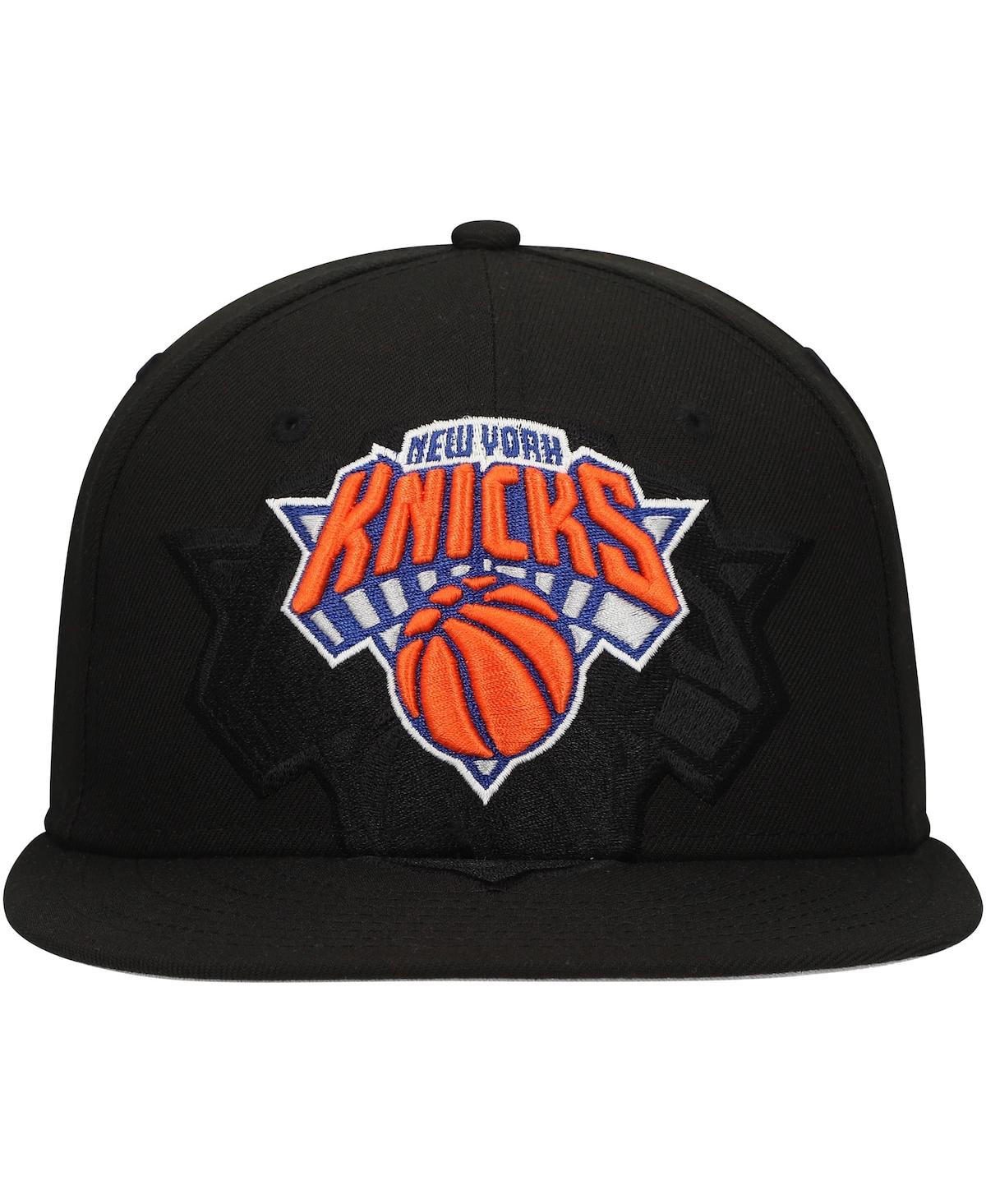 New Era Men'sNew York Knicks Blackout Shadow Logo 59FIFTY Fitted Hat - Black