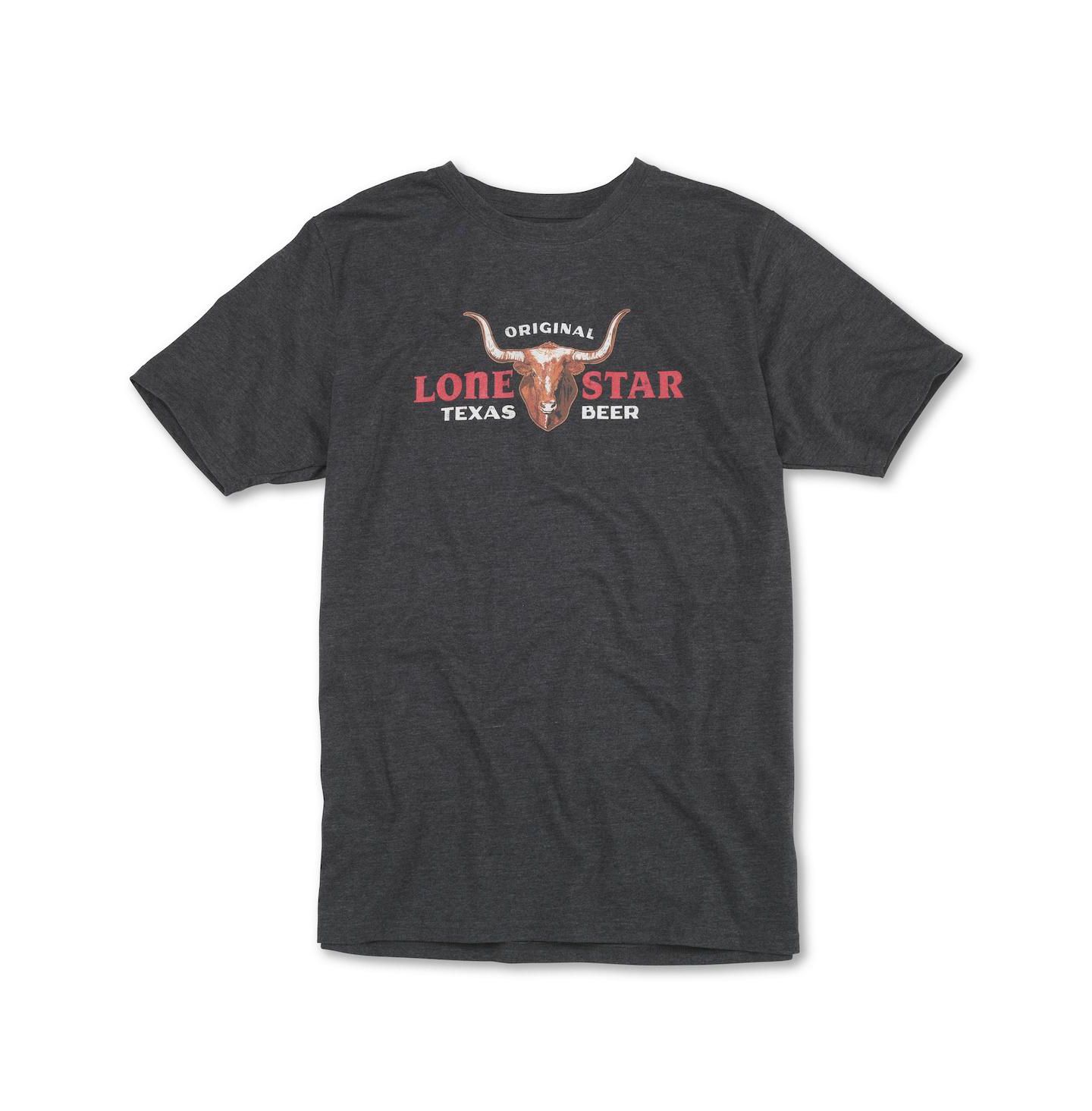Футболка American Needle Heather Charcoal Lone Star Beer Logo — фото 1