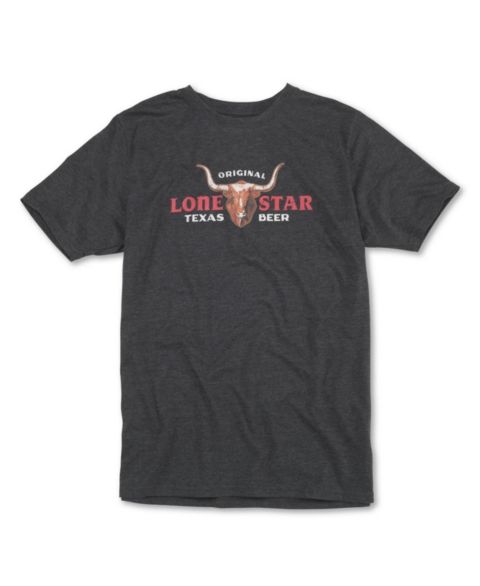 Футболка American Needle Heather Charcoal Lone Star Beer Logo