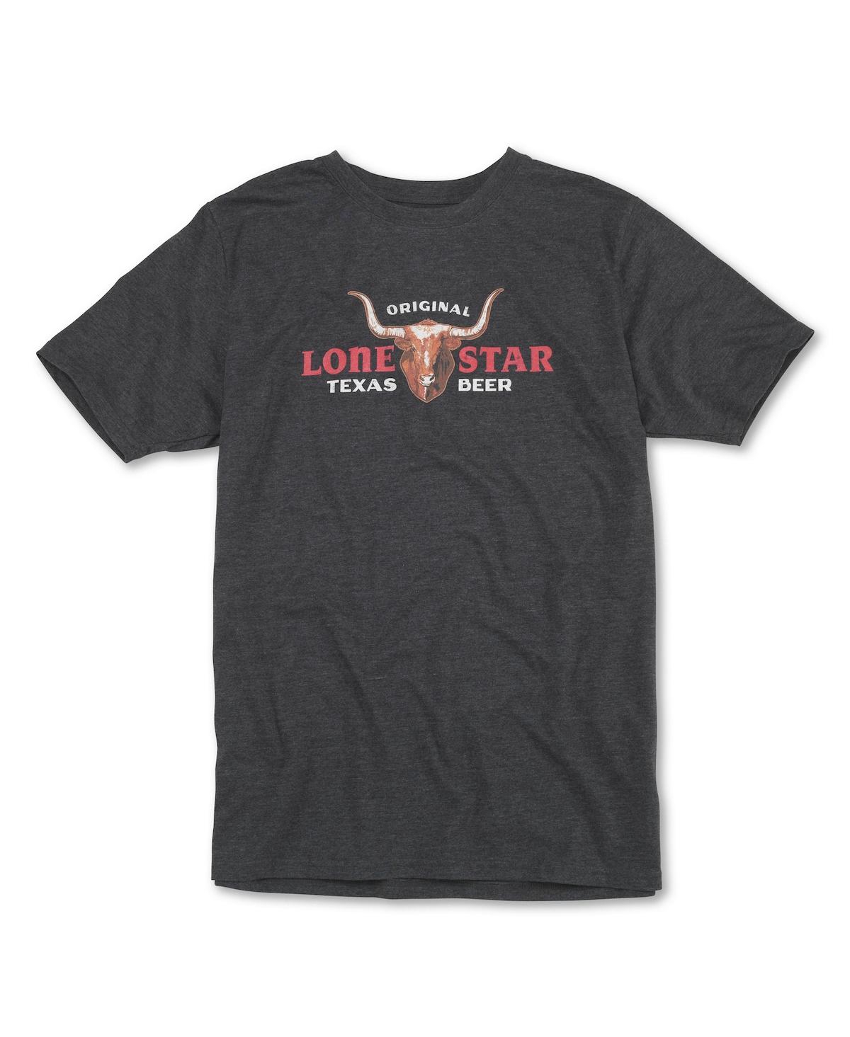 Men's and Women's Heather Charcoal Lone Star Beer Logo T-Shirt - Heather Charcoal