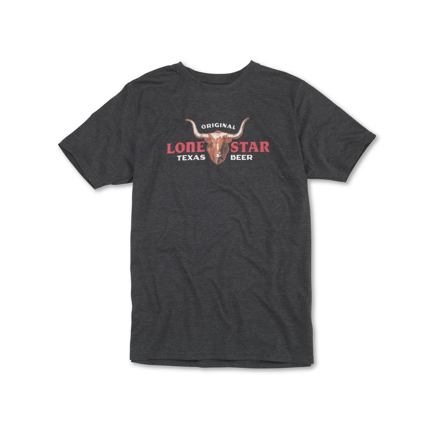 Men's and Women's Heather Charcoal Lone Star Beer Logo T-Shirt