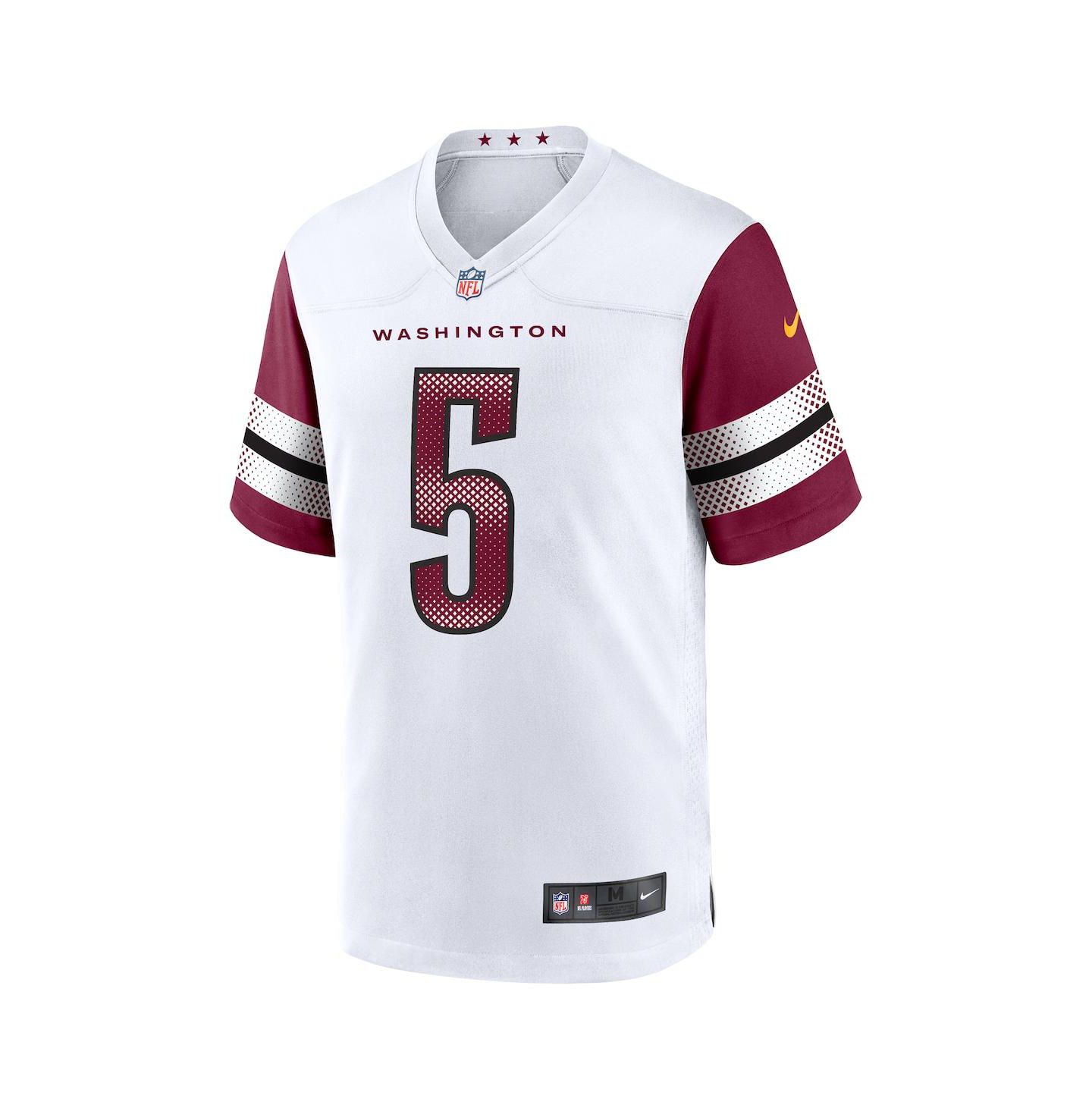 Мужское игровое джерси Nike Jayden Daniels Washington Commanders, 2024 NFL Draft, цвет: Бордовый — фото 4