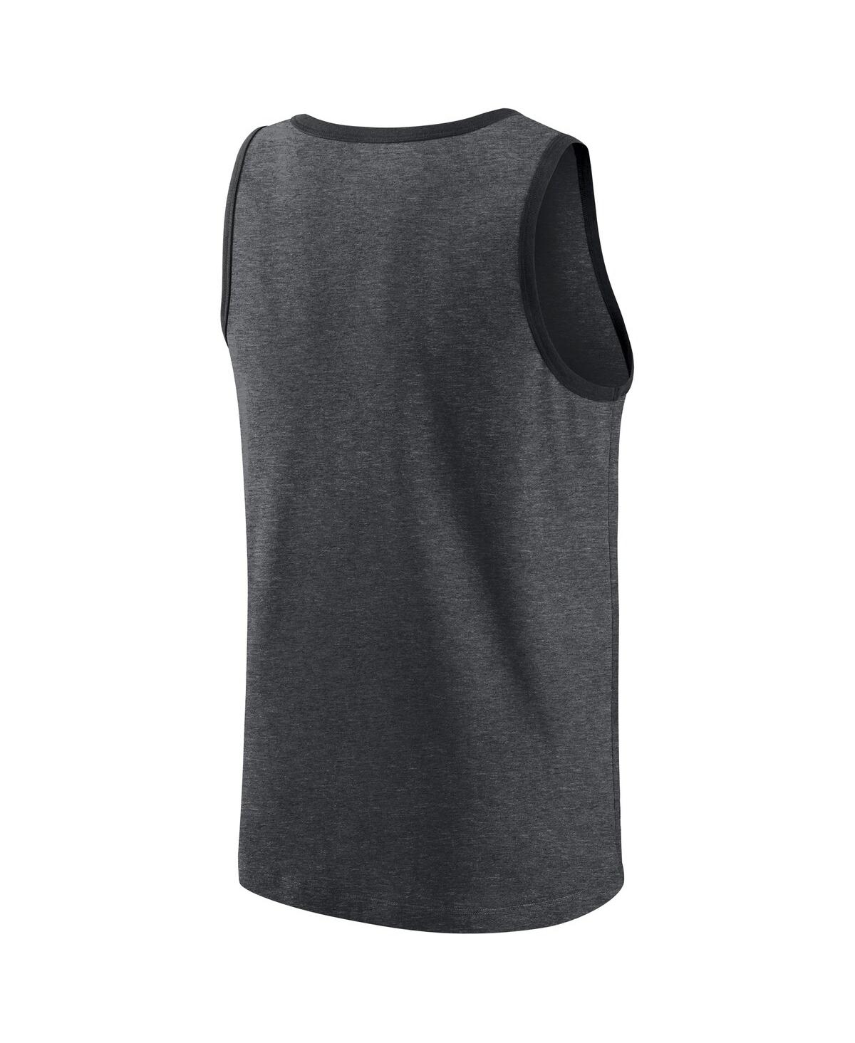 Nike Men's Heathered Charcoal Las Vegas Raiders Tri-Blend Tank Top - Black