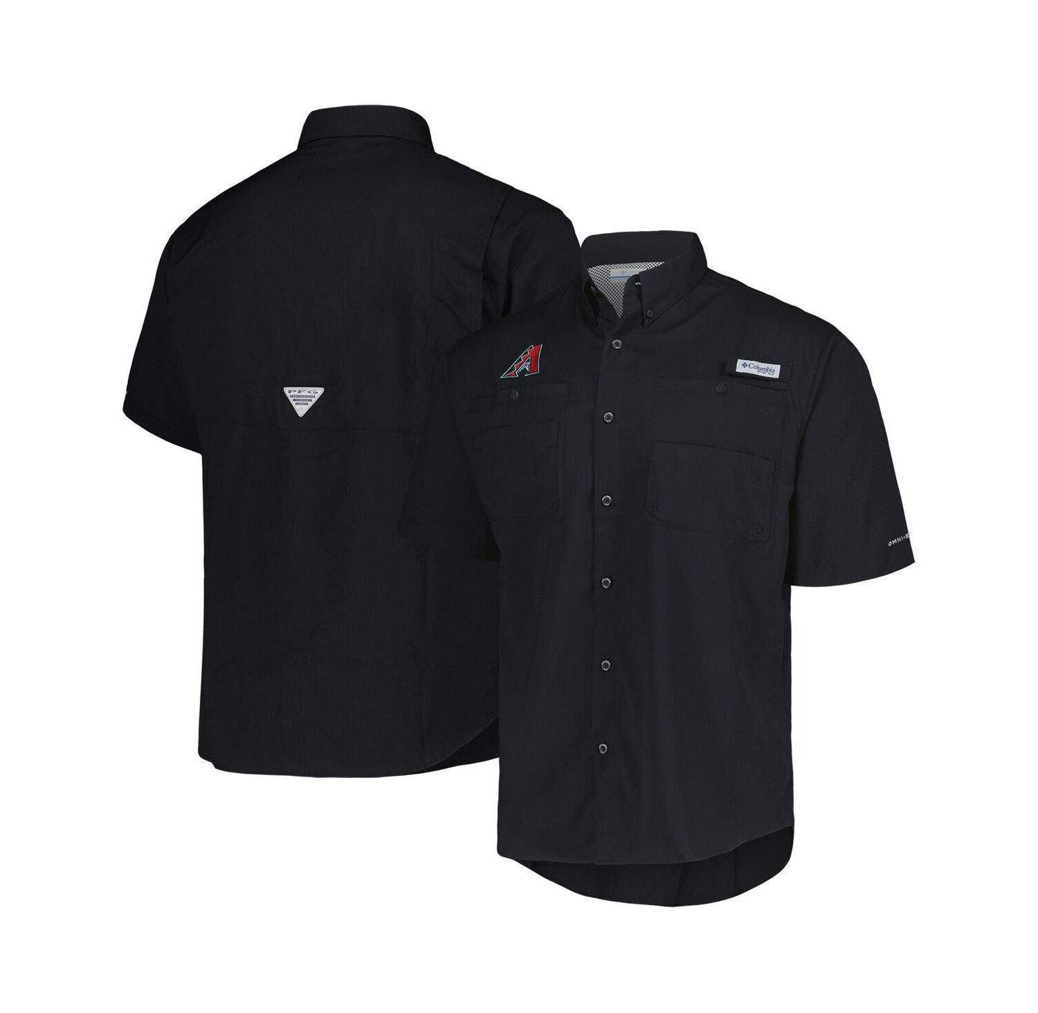 Men's Black Arizona Diamondbacks Tamiami Omni-Shade Button-Down Shirt