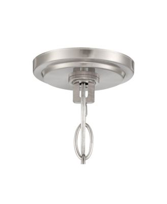 Mallot Brushed Nickel Pendant Chandelier 20" Wide Industrial Champagne Glass Bowl Shade 4-Light Fixture for Dining Room Kitchen Island