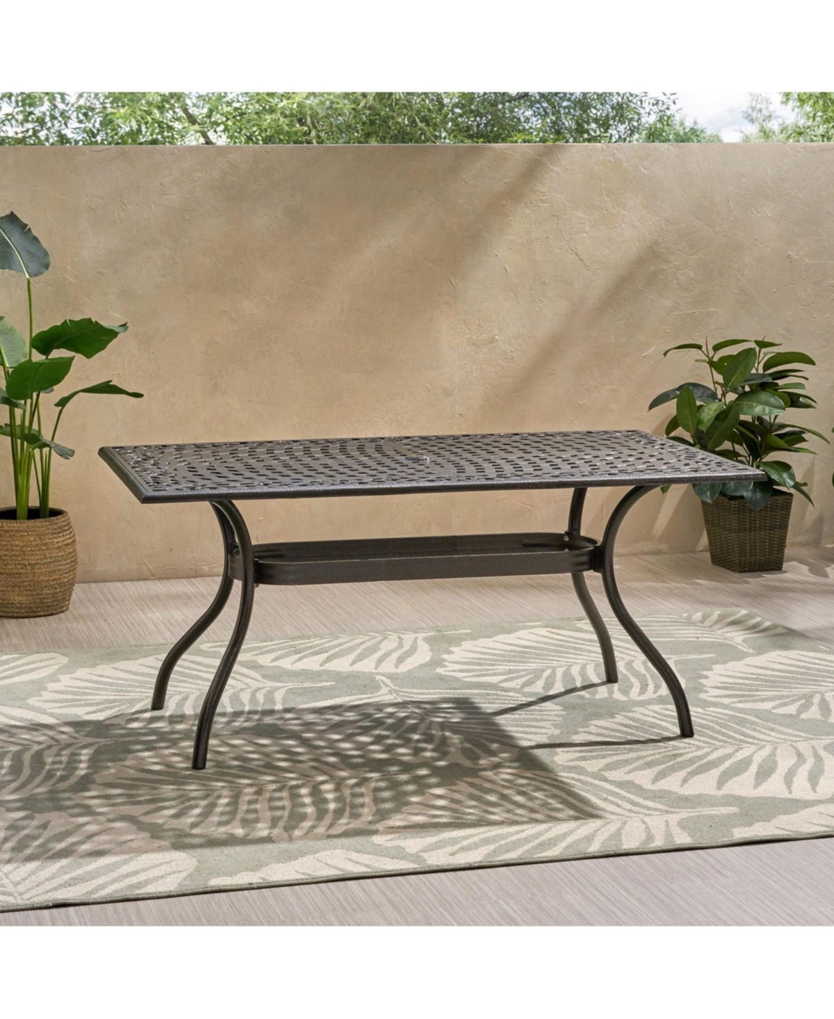 Streamdale Elegant Cast Aluminum Lattice Dining Table
