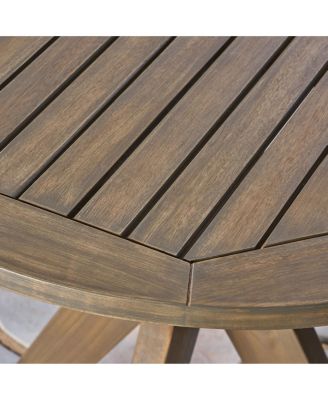 Exquisite Acacia Wood Bistro Table for Sophisticated Outdoor Dining