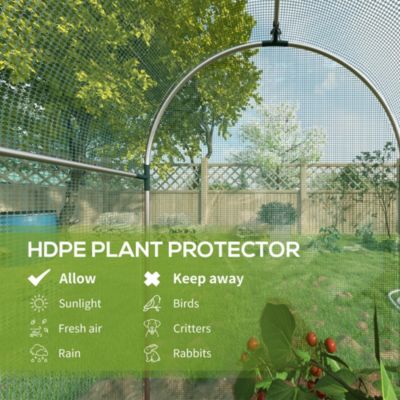 Walk-in Plant Cage with Steel Frame for Garden Protection from Animals