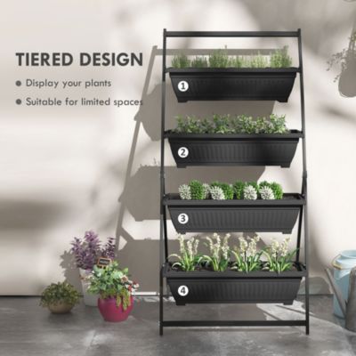 4-Tiered Vertical Garden Ergonomic, Space-Saving, Elevated Planter