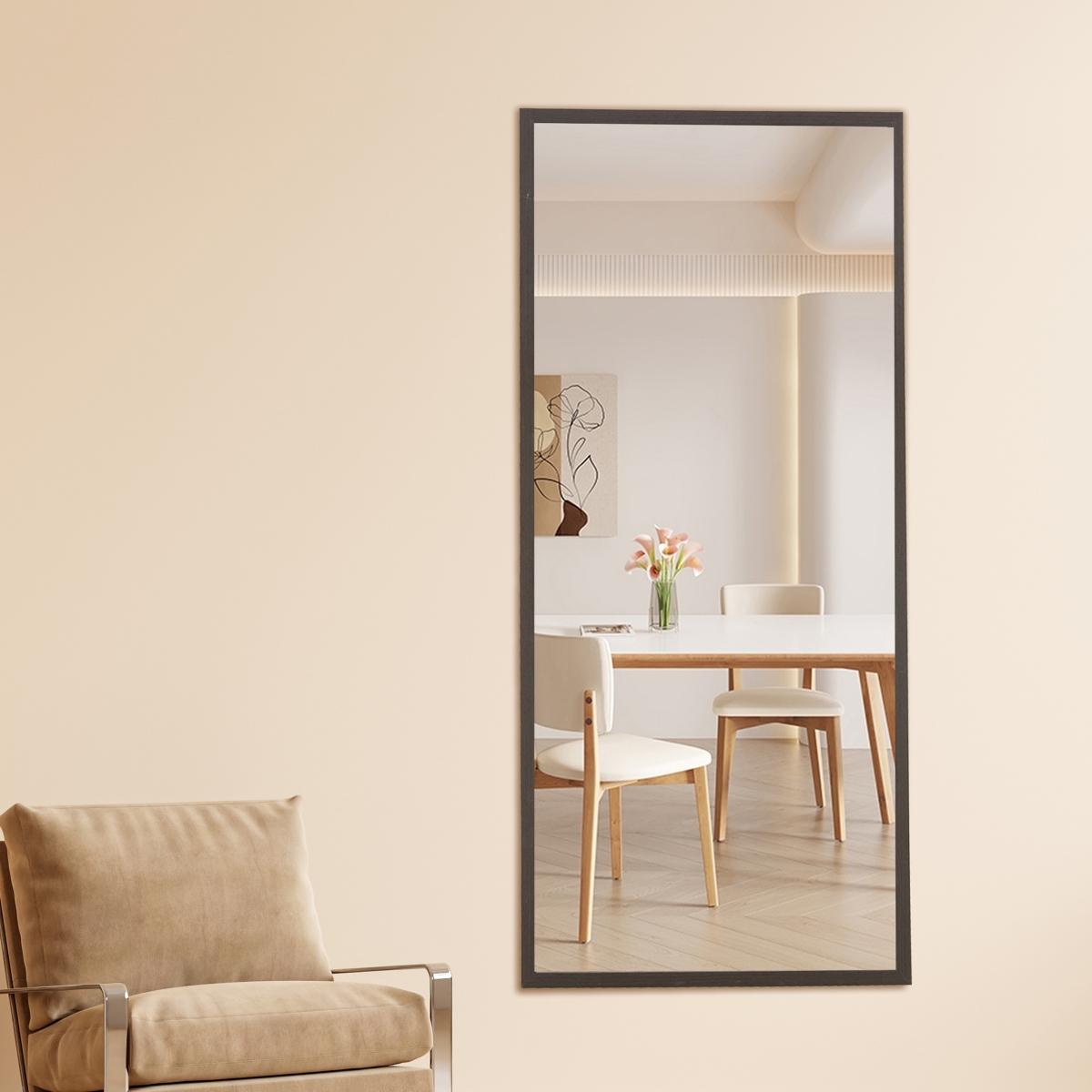 Streamdale Furniture Clear High Definition Wall Mirror with Easy Assembly