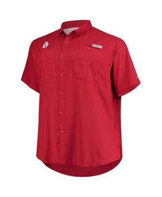 Men's Crimson Oklahoma Sooners Big Tall Tamiami Omni-Shade Button-Down Shirt