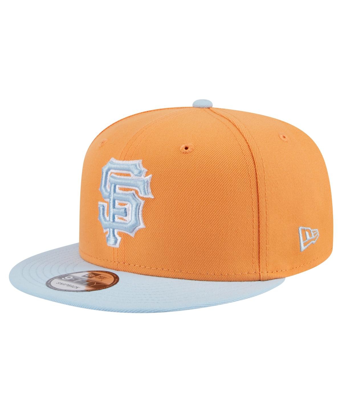 New Era Men's Orange/light Blue San Francisco Giants Spring Color Basic Two-tone 59fifty Fitted Hat In Orange