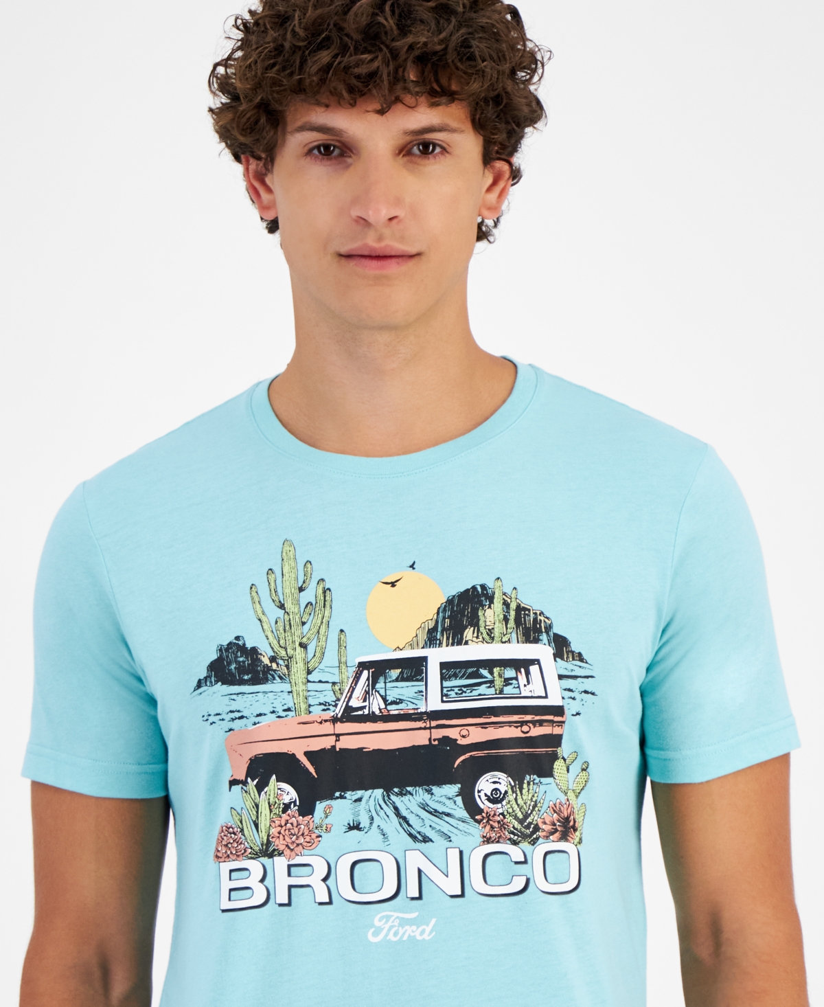 Sun + Stone Men's Crewneck Bronco Graphic T-Shirt, Created for Macy's