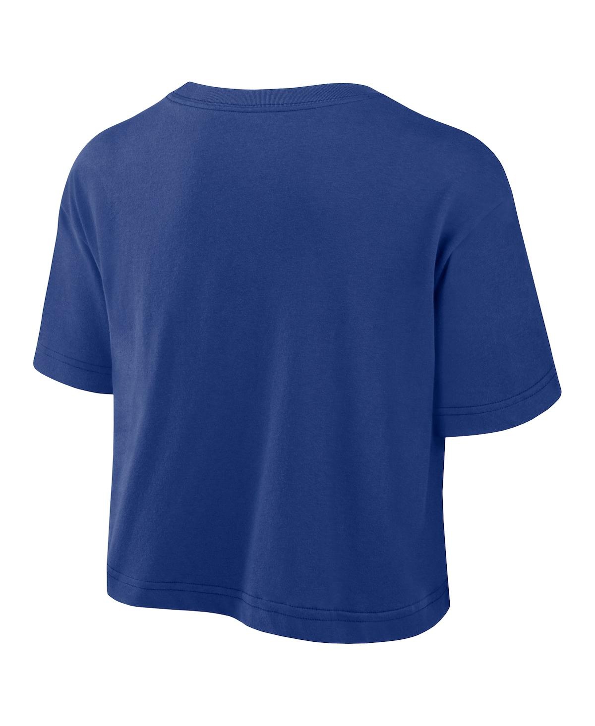 Nike Women'sAtlanta Braves City Connect Performance Cropped T-Shirt - Royal
