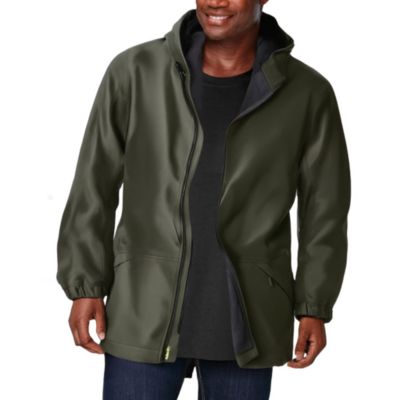 Men's Fleece-Lined Slicker Rain Coat