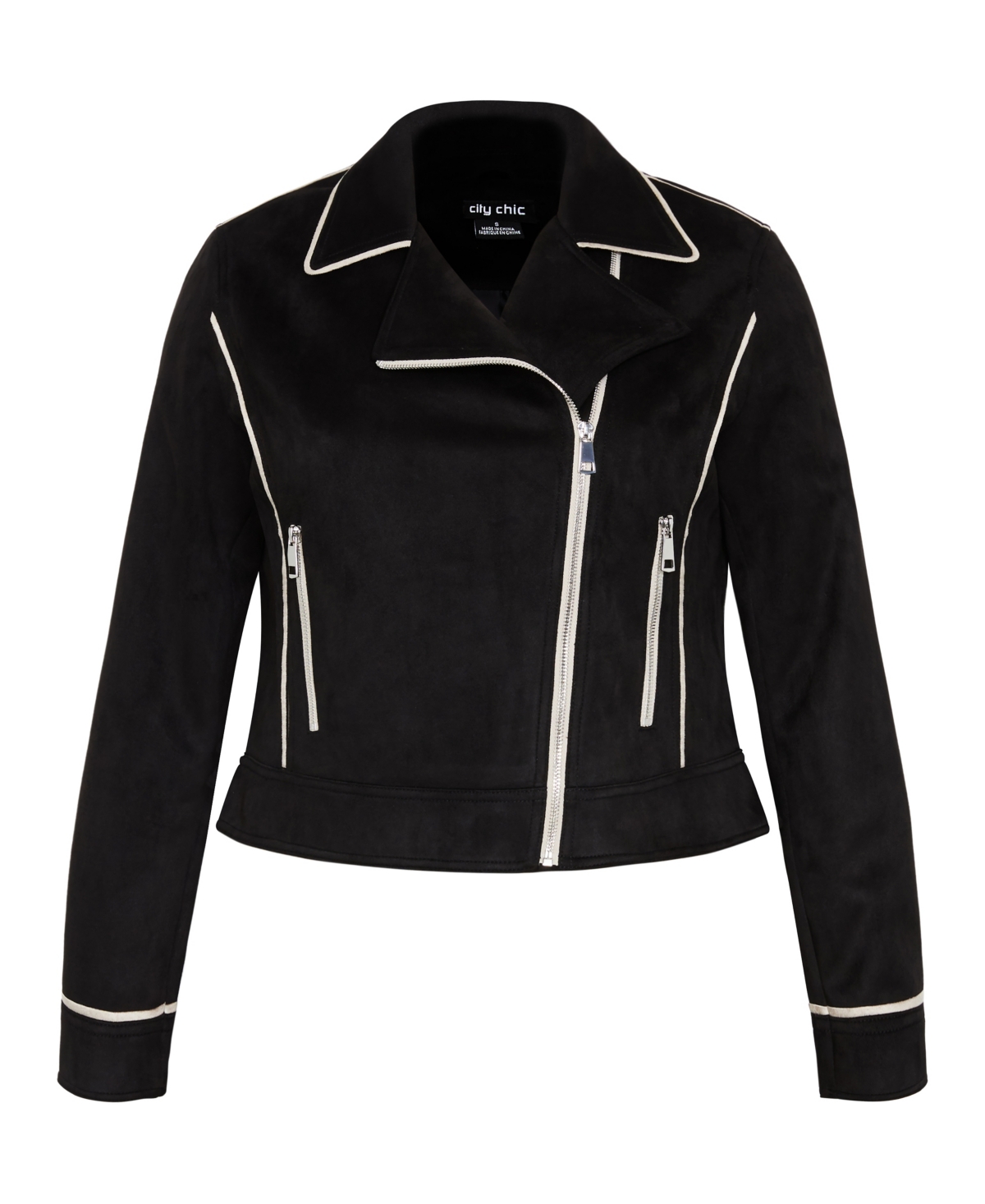 City Chic Plus Size Nicole Jacket -ivory