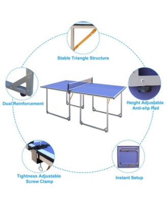 Streamdale Foldable Ping Pong Table Complete Set, Mid-Size 6'x3'